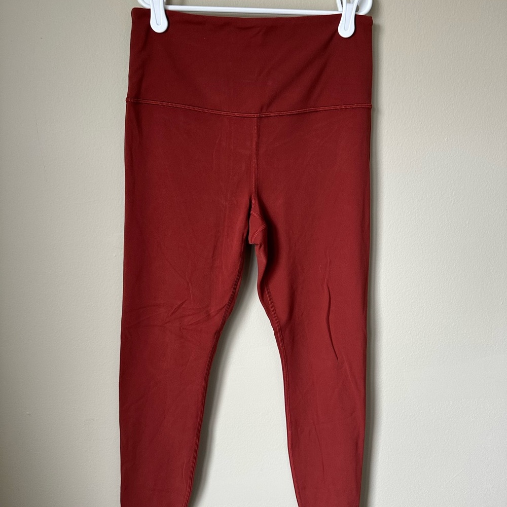 Athleta Red High-Waisted Leggings